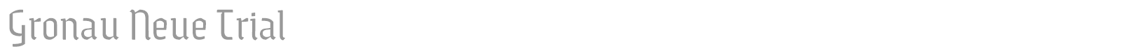 Gronau font preview