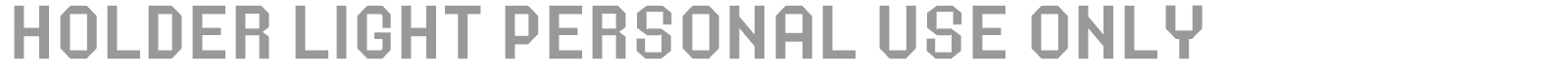 Holder font preview