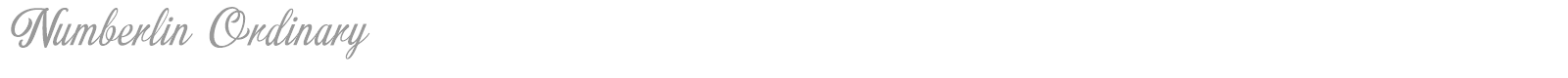 Numberlin Ordinary font preview