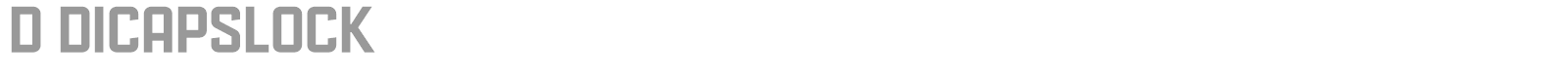d Dicapslock font preview