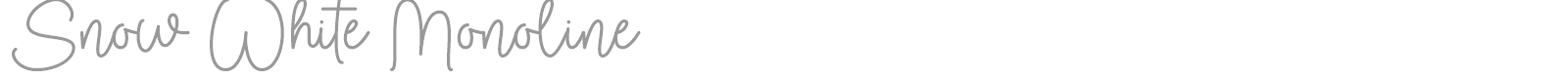 Snow White Monoline font preview