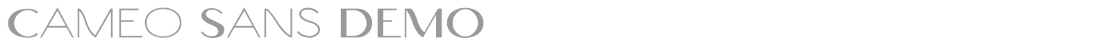 Cameo Sans font preview