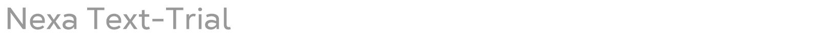 Nexa font preview