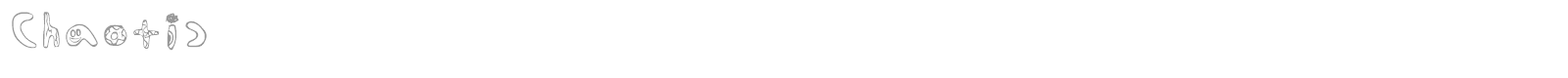Chaotic font preview