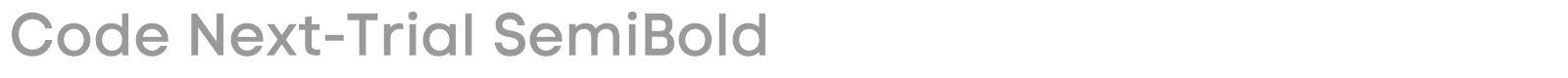 Code Next font preview