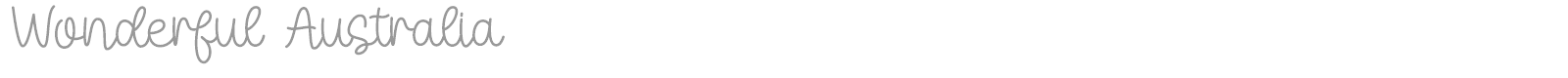 Wonderful Australia font preview