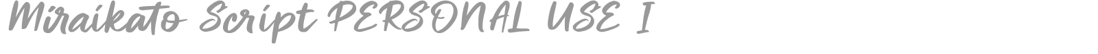 Miraikato Script font preview