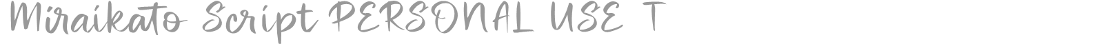 Miraikato Script font preview