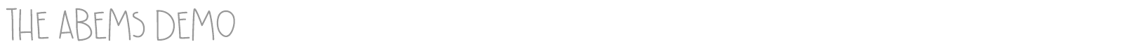 The Abems font preview