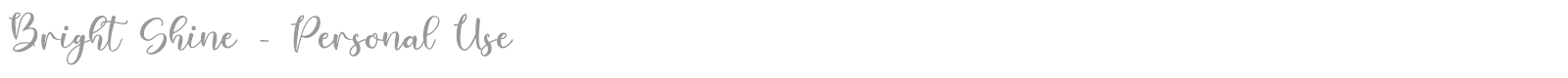 Bright Shine font preview