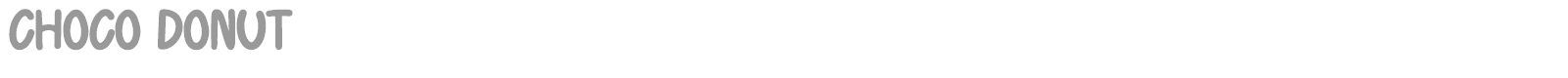 Choco Donut font preview