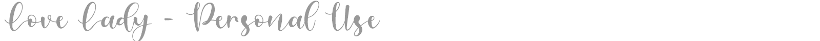 Love Lady font preview