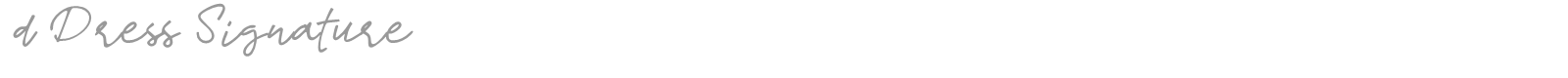 d Dress Signature font preview