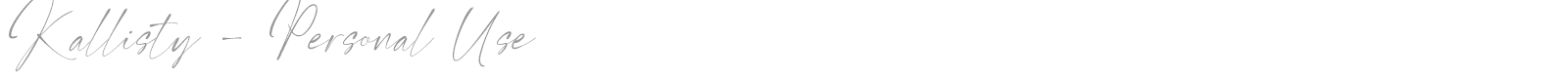 Kallisty font preview