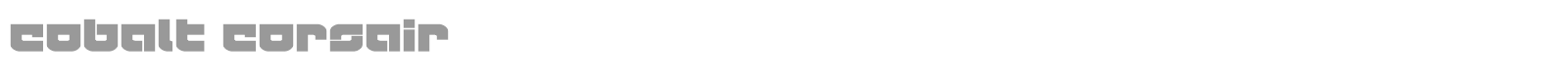 Cobalt Corsair font preview