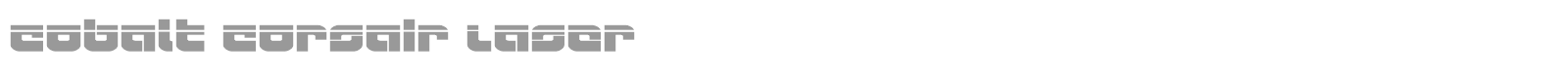 Cobalt Corsair font preview