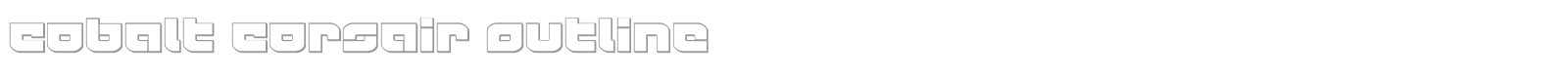 Cobalt Corsair font preview