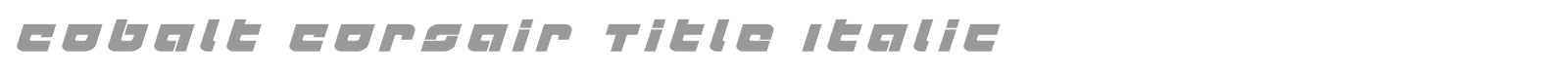 Cobalt Corsair font preview