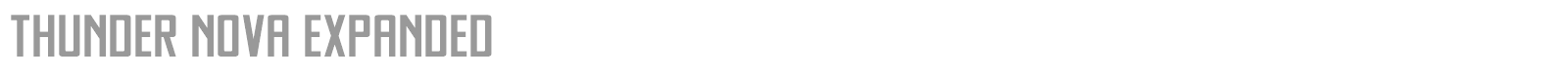 Thunder Nova font preview