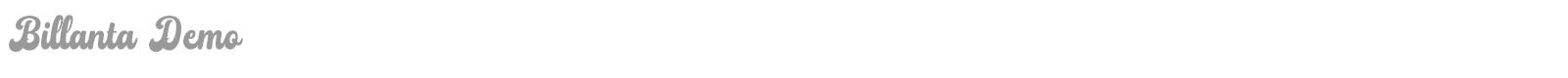 Billanta font preview