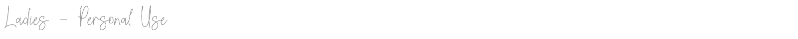 Ladies font preview