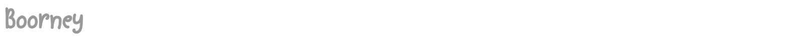 Boorney font preview
