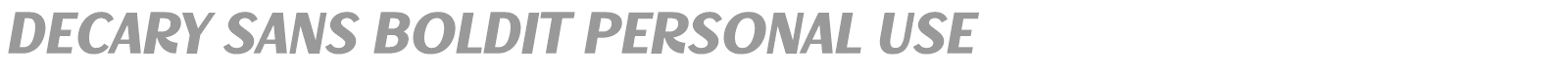 Decary Sans font preview