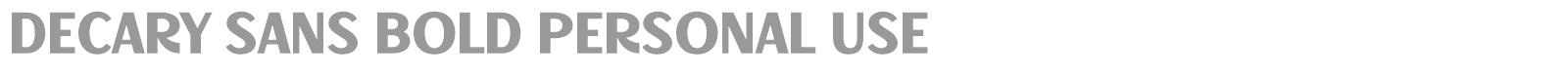 Decary Sans font preview