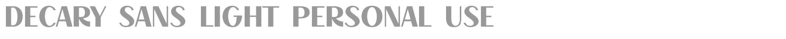 Decary Sans font preview
