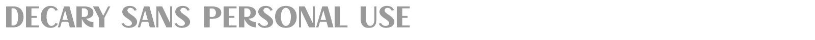 Decary Sans font preview