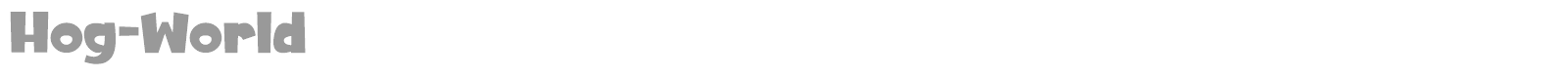 Hog World font preview