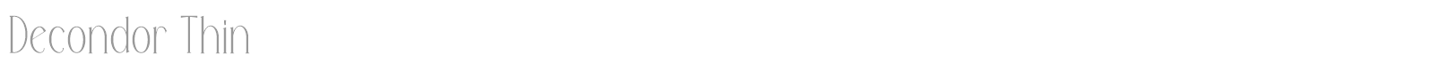 Decondor font preview