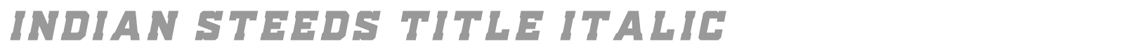 Indian Steeds font preview