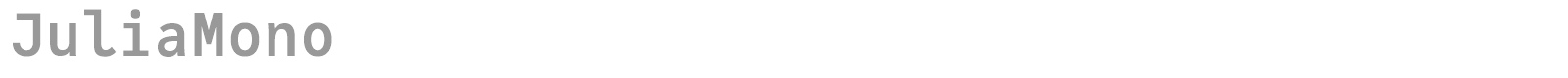 Julia Mono font preview