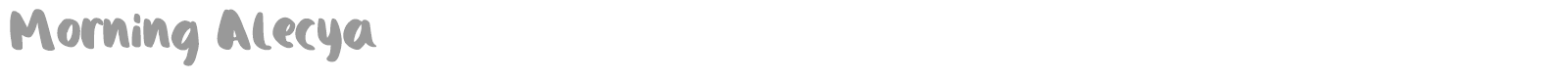 Morning Alecya font preview