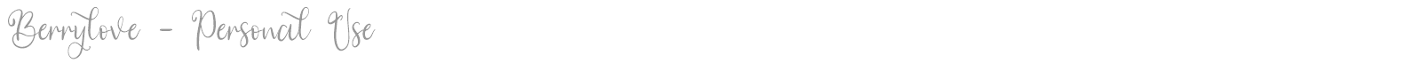 Berrylove font preview
