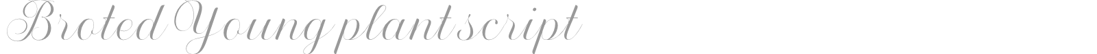 Broted Young Plant Script font preview