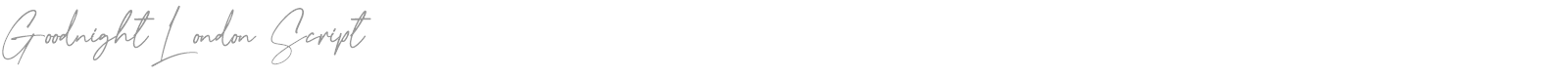 Goodnight London Script font preview