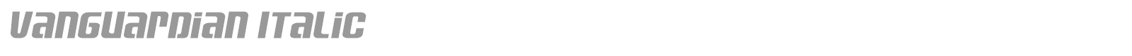 Vanguardian font preview