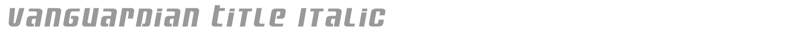 Vanguardian font preview