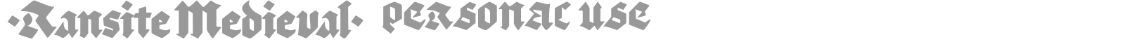Ransite Medieval font preview