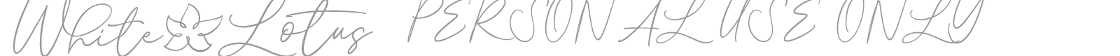 White Lotus font preview