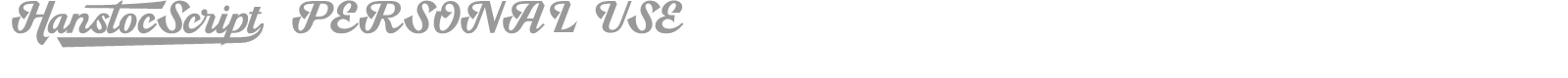 Hanstoc Script font preview