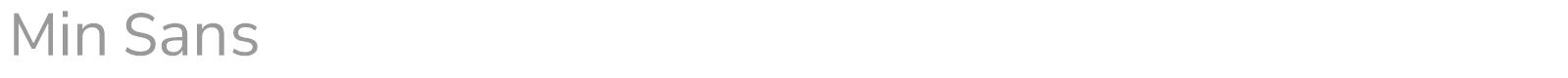 Min Sans font preview