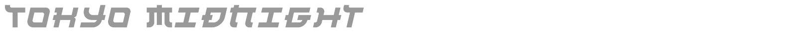 Tokyo Midnight font preview