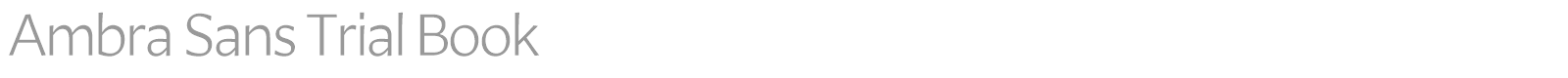 Ambra Sans font preview
