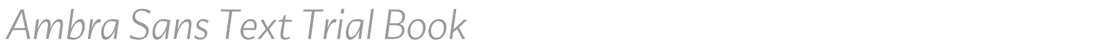 Ambra Sans font preview