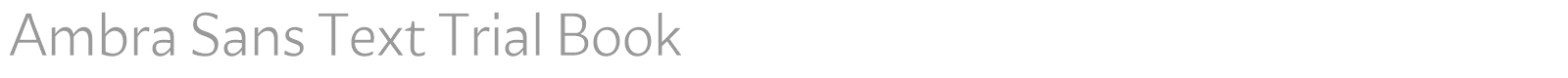 Ambra Sans font preview