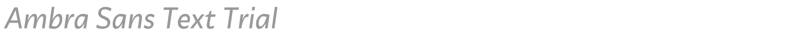 Ambra Sans font preview