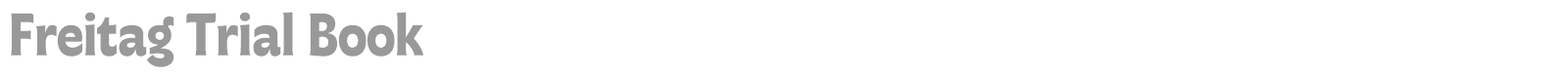 Freitag font preview